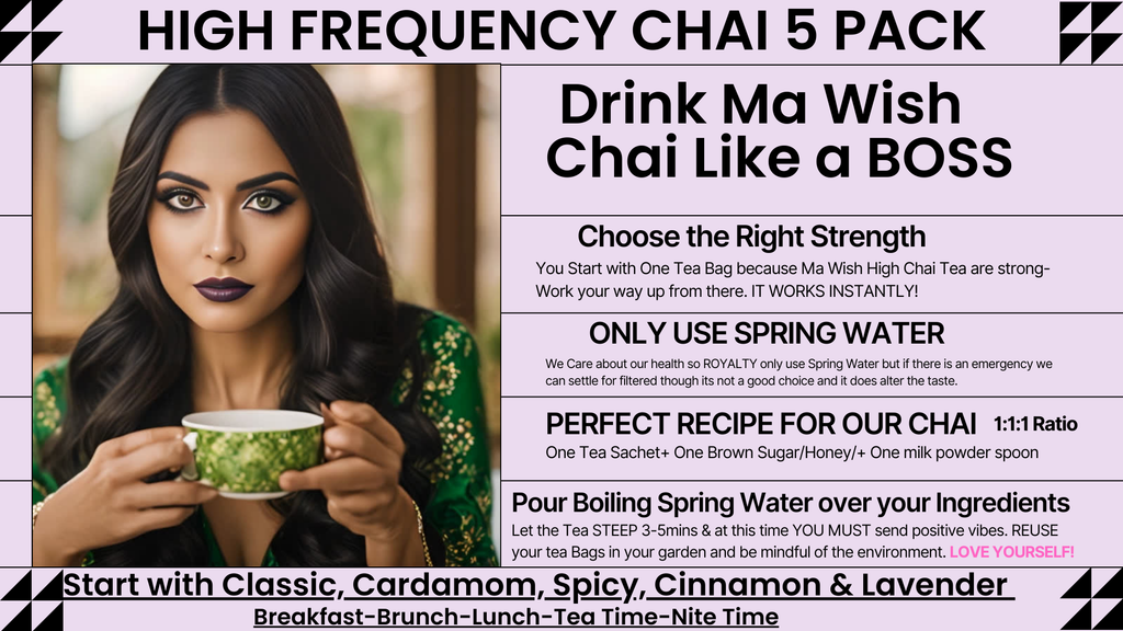 Ma Wish High Chai Regular Classic Blend Double Strength 30 Tea Sachet