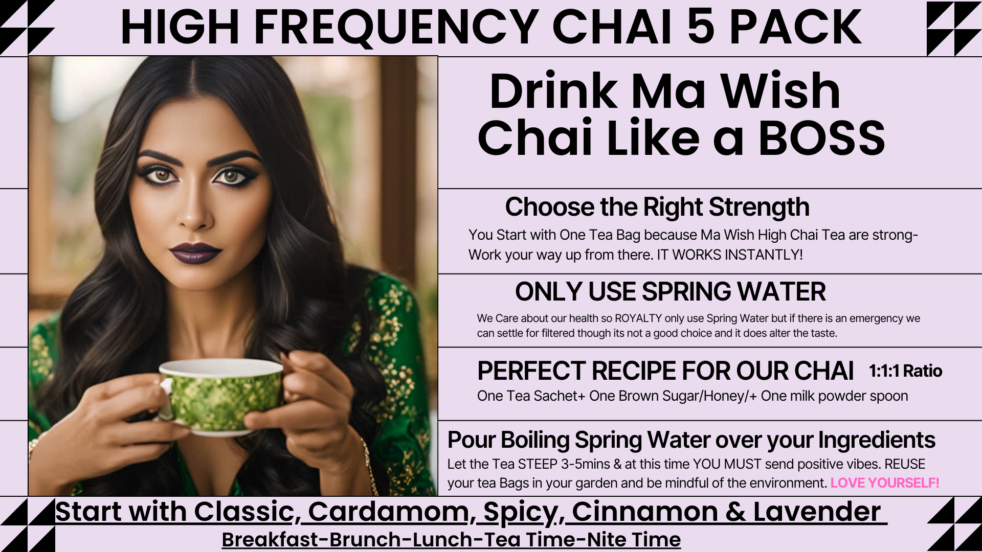 Ma Wish High Chai Regular Classic Blend Double Strength 30 Tea Sachet