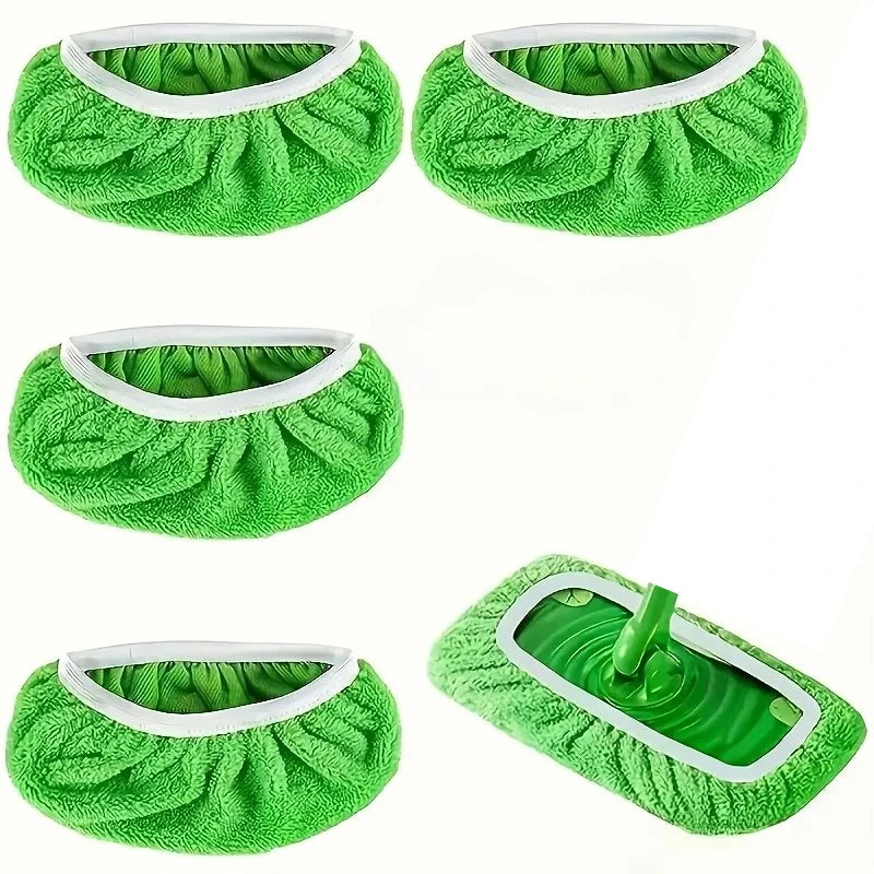 5pcs Mop Pads Reusable with High Water Absorption and Fiber Cleaning Pads That Can Firmly Adhere To Most Standard Mops