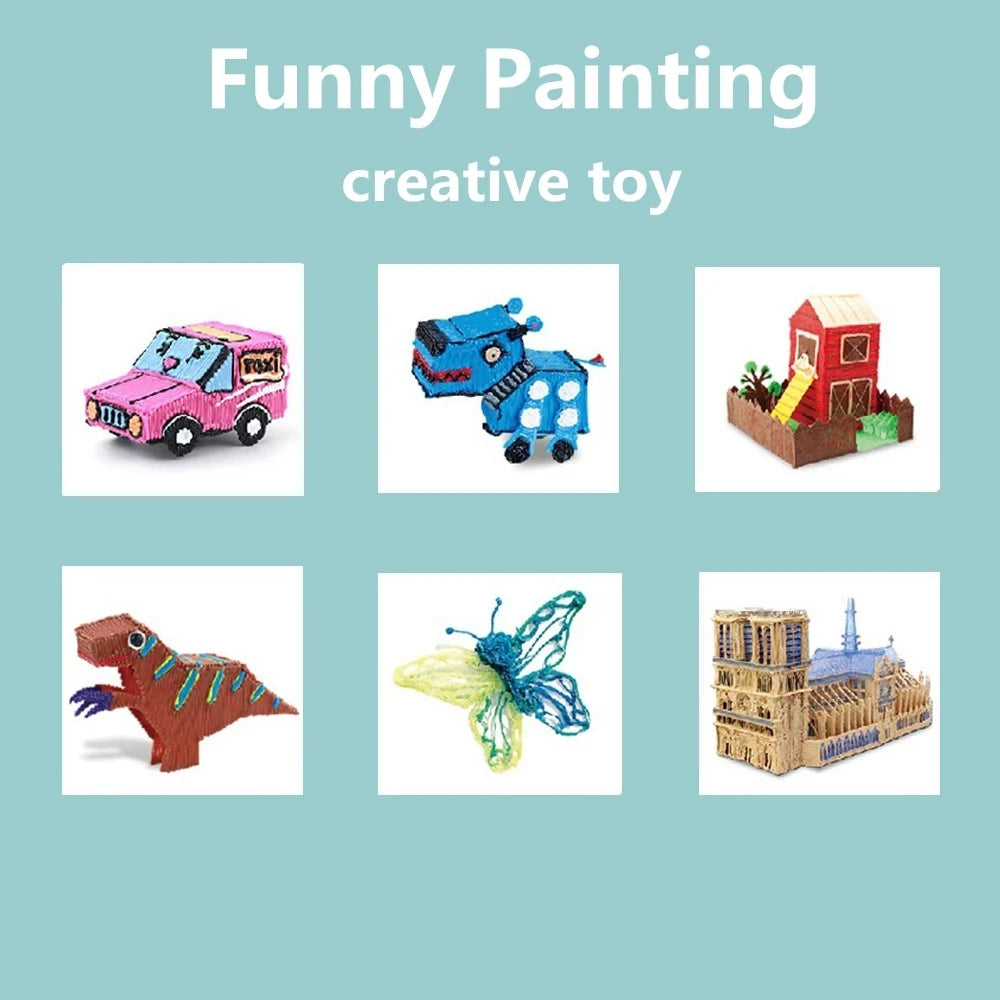 3d Pen for kids Creatived Toy DIY 3D Printing Pen Type-C Rechargeable 3D Pens Set with 200M PLA Filament for Children Gift