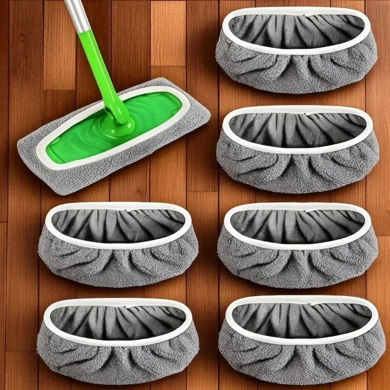 5pcs Mop Pads Reusable with High Water Absorption and Fiber Cleaning Pads That Can Firmly Adhere To Most Standard Mops