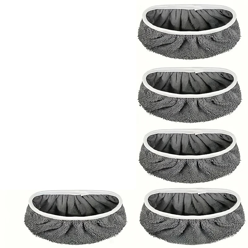 5pcs Mop Pads Reusable with High Water Absorption and Fiber Cleaning Pads That Can Firmly Adhere To Most Standard Mops