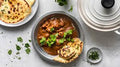 Chickpea Curry Meal with Tandoori Naan