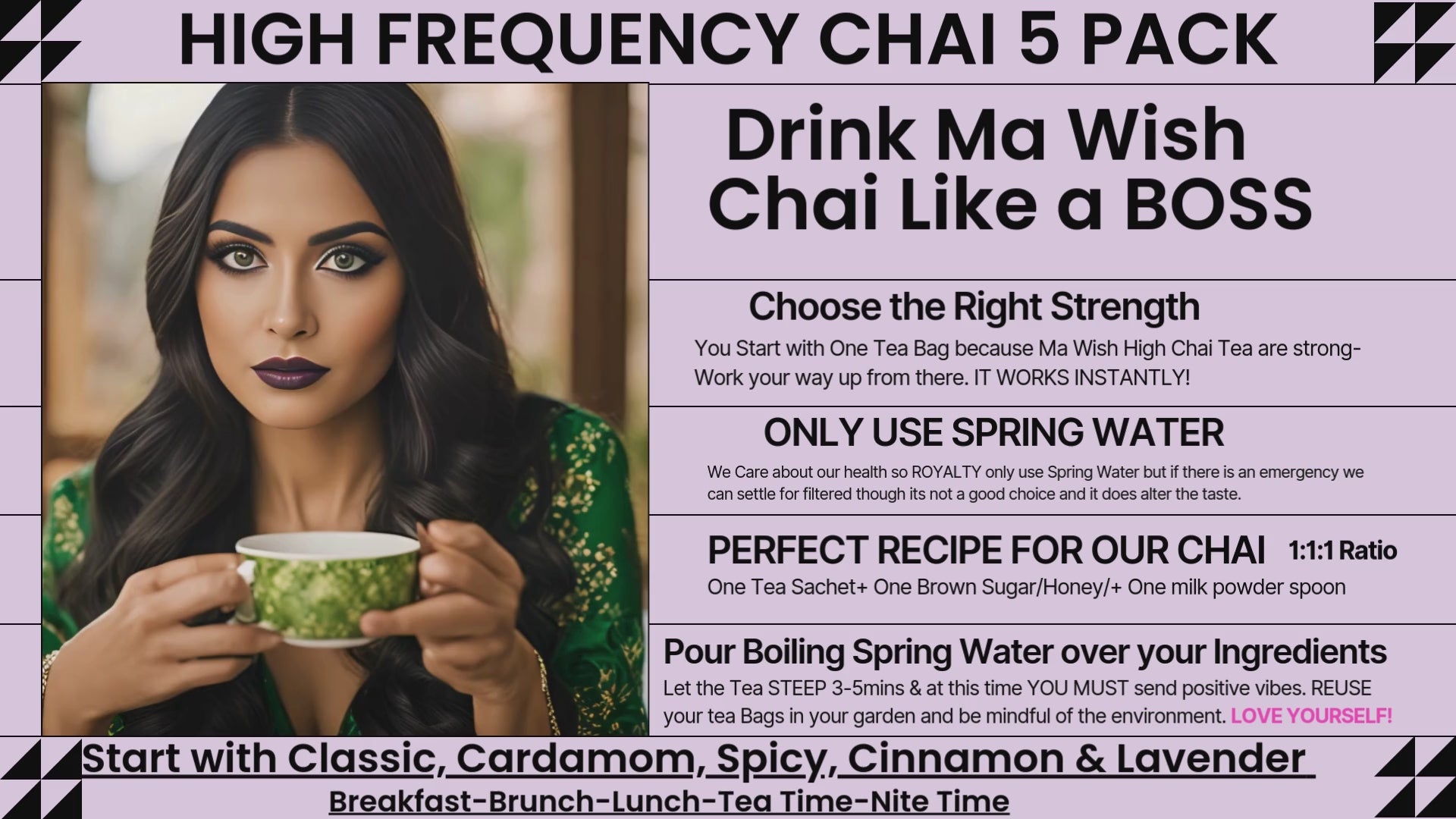 Ma Wish High Chai Regular Classic Blend Double Strength 30 Tea Sachet